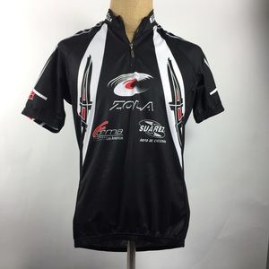 Suarez Zola Men Black Short Sleeve Cycling Jersey